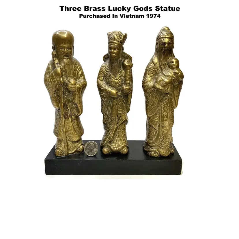Three Brass Chinese Immortals