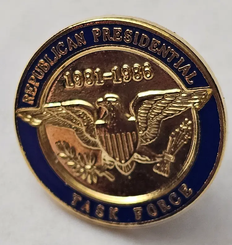 Republican Presidential Task Force 1981 - 1986 Enamel Lapel Pin Tie Tack
