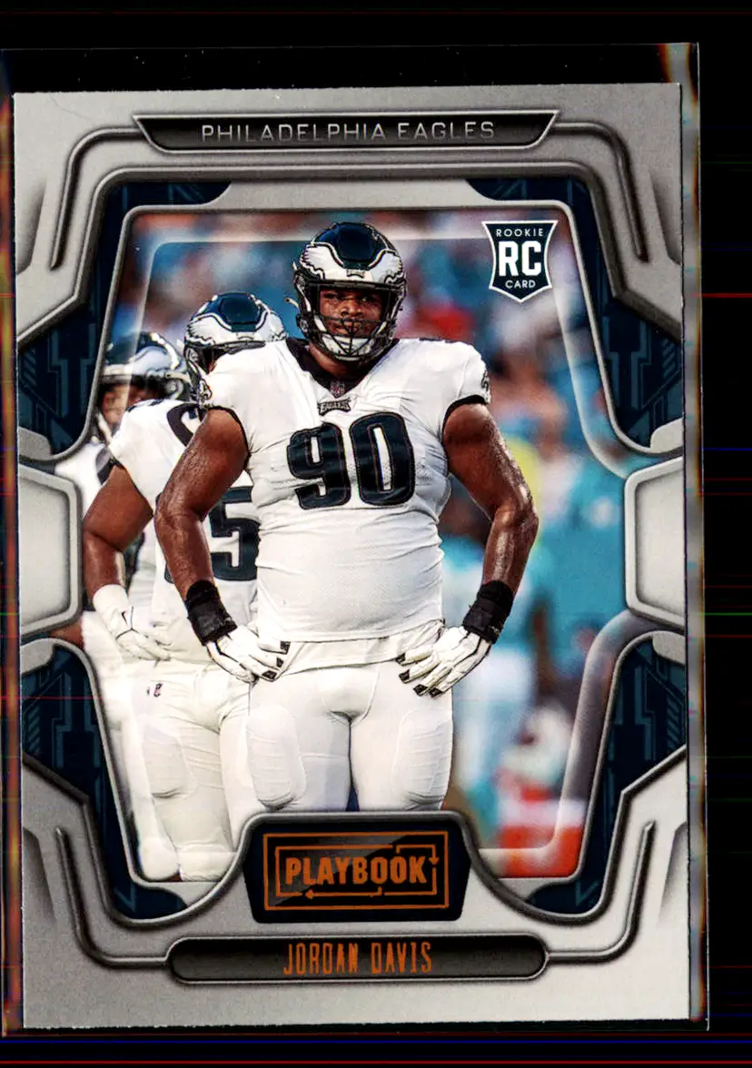 Jordan Davis 2022 Panini Playbook Orange #192 - Philadelphia Eagles - (2-31)