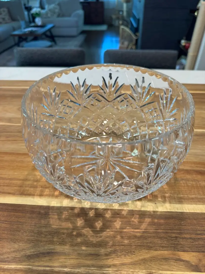 Mid Century Cut Glass Bowl
