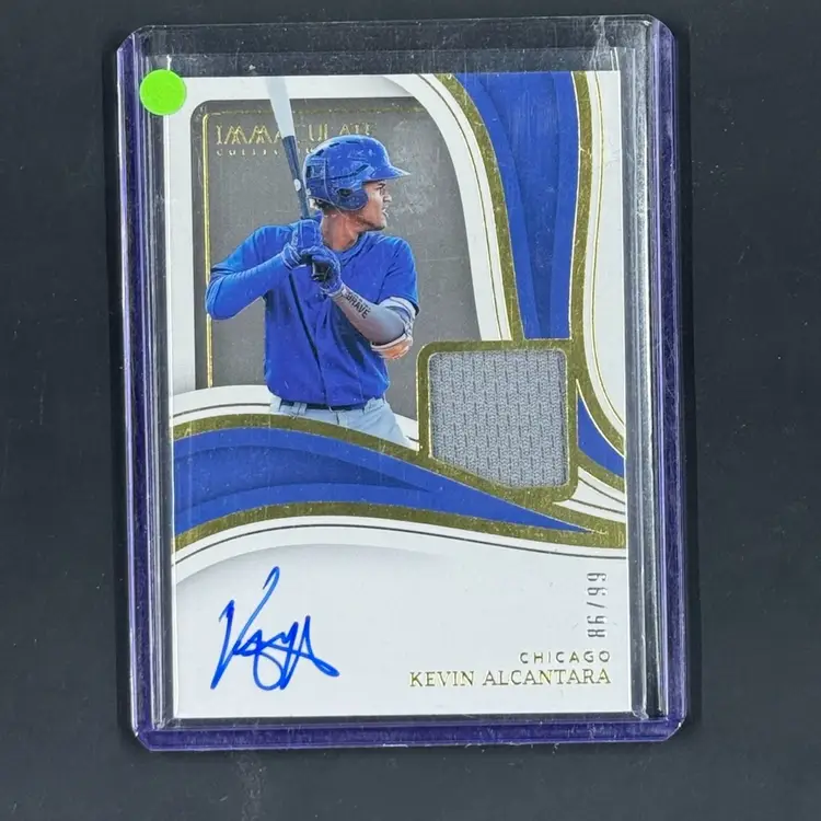 2023 Panini Immaculate Collection #/99 Kevin Alcantara Immaculate Material Autographs Chicago Cubs