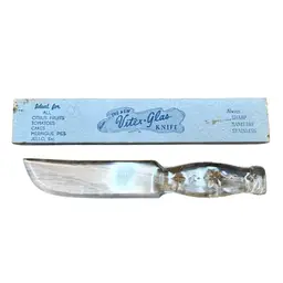 Vintage 1939 VITEX 9.25” Glass Knife W/ Box | Star Design READ