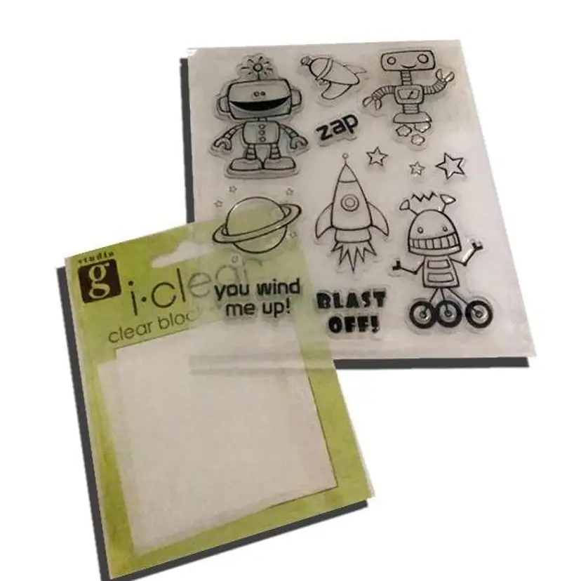 Space Aliens Cling Stamp Set with Studio G Clear Block