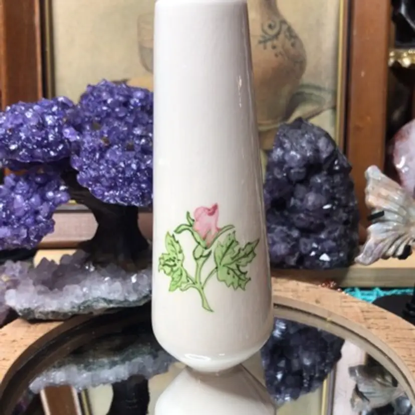 Vintage 1980s Pottery Rose 🌹 Bud Vase