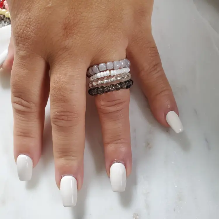 Seed Bead Flexible Ring Set Date Night