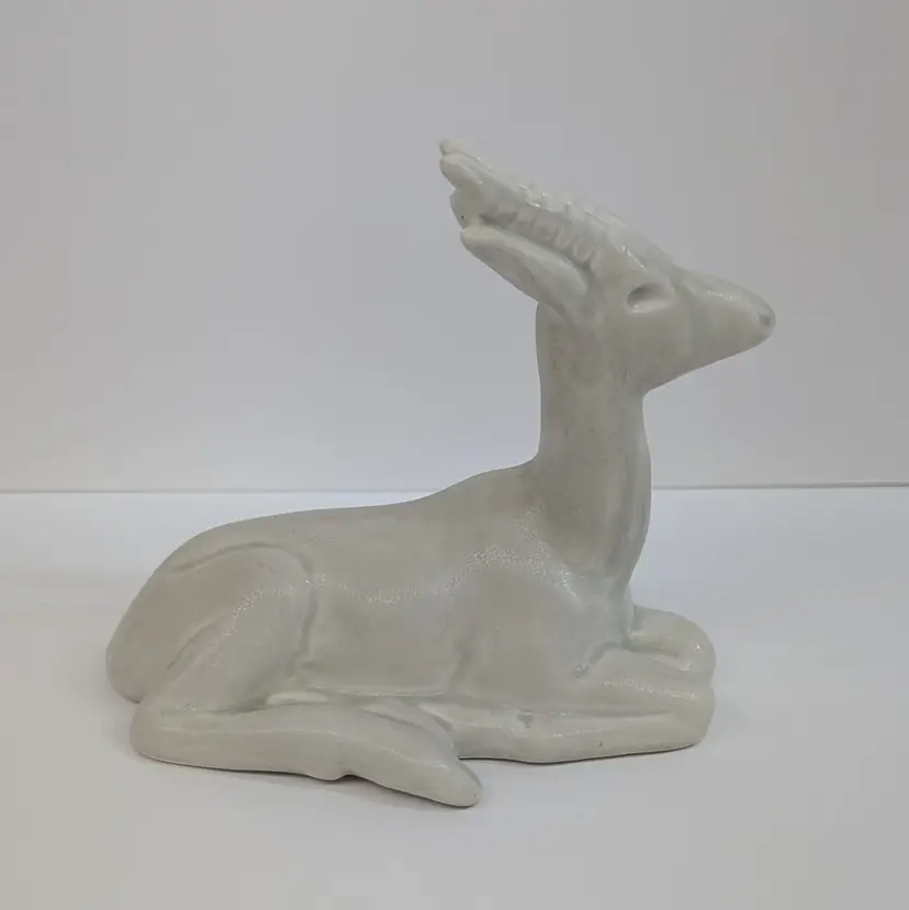 Vintage Lillemor Mannerheim Ceramic Gazelle Antelope Deer Sitting Gefle Sweden