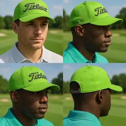Titleist lime green golf cap pro VI adjustable hat, embroidered logo classic fit