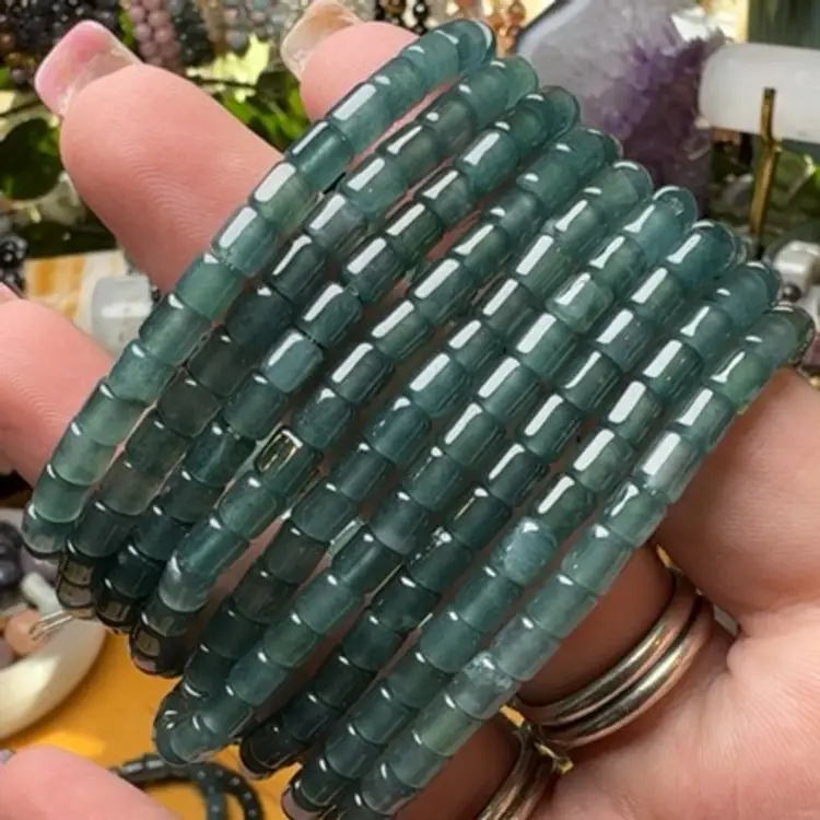 Jade Barrel Bracelet 4.6mm