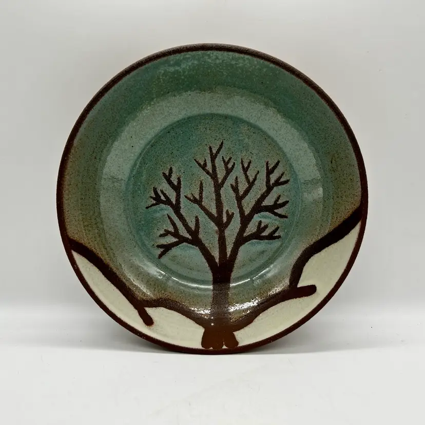 Riverside Studios Pottery Bowl Tree Artist Signed Alanna Hughes 2015