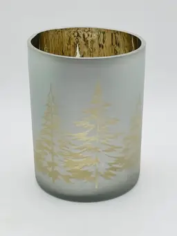 Yankee Candle Mirrored Large Jar Candle Holder J/H WINTER Trees