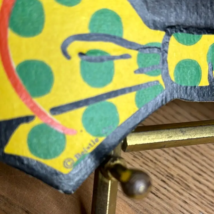 Beistle Cat With Hat And Green Polka For Bow Tie