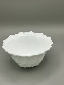 Milk glass bowl