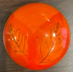 Bo Melander Modern Orange Danish Ceramic Paperweight