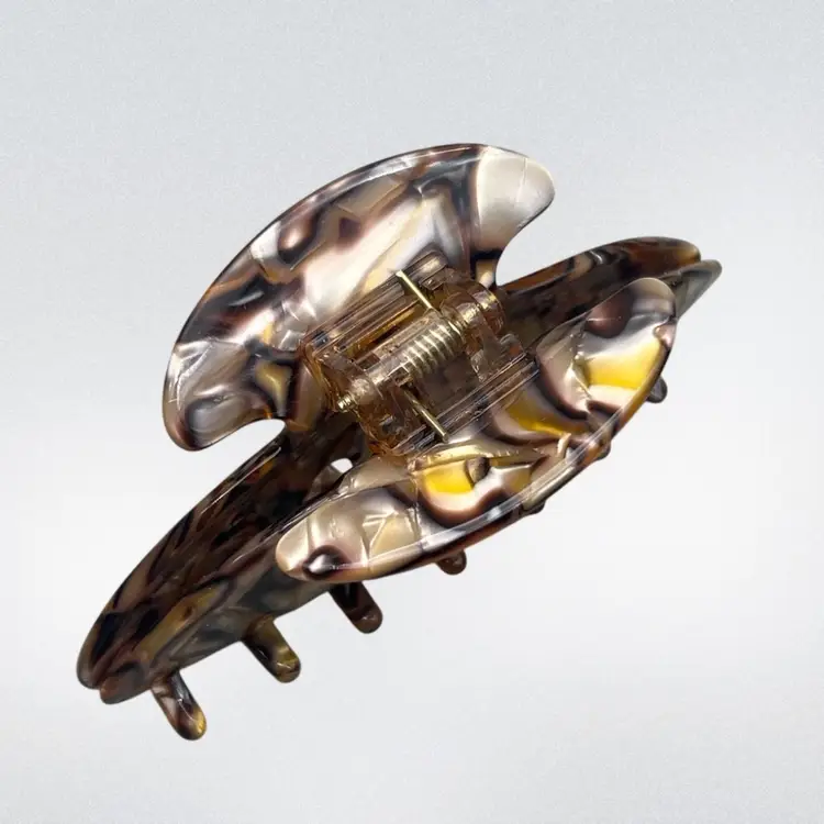 New French Tortoiseshell Acrylic Hair Claw Clip – Made in France | High-End Designer Style
