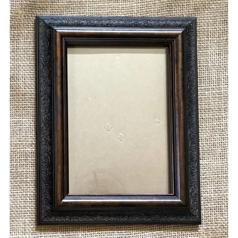 Copper Brown Textured Pattern Plastic Picture Frame Elegant Cottage Core