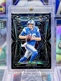 Jared Goff 2024 Obsidian Asia Black Pulsar International Prizm SP Detroit Lions