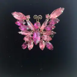 HOT Pink Butterfly Brooch Pin VTG- Julianna?