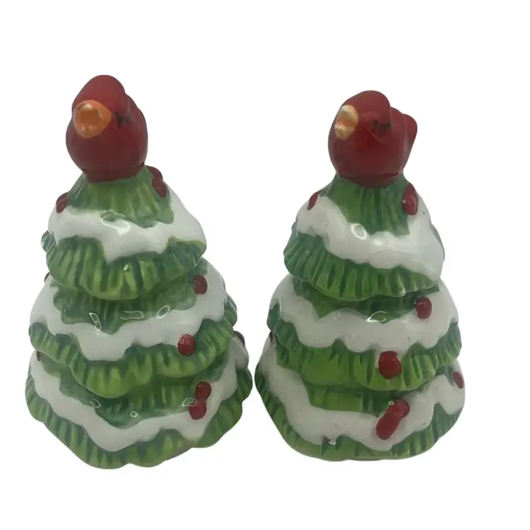 Vintage Fitz And Floyd Holly Salt And Pepper Shakers, 4” Tall
