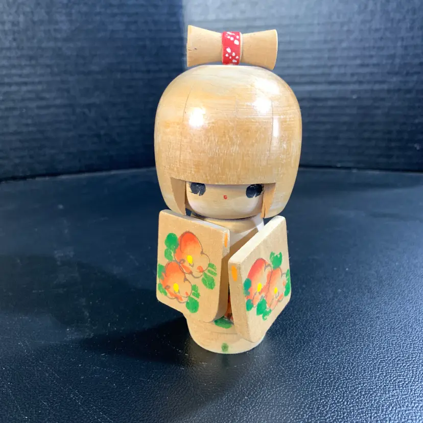 Wood Kokeshi Doll Signed