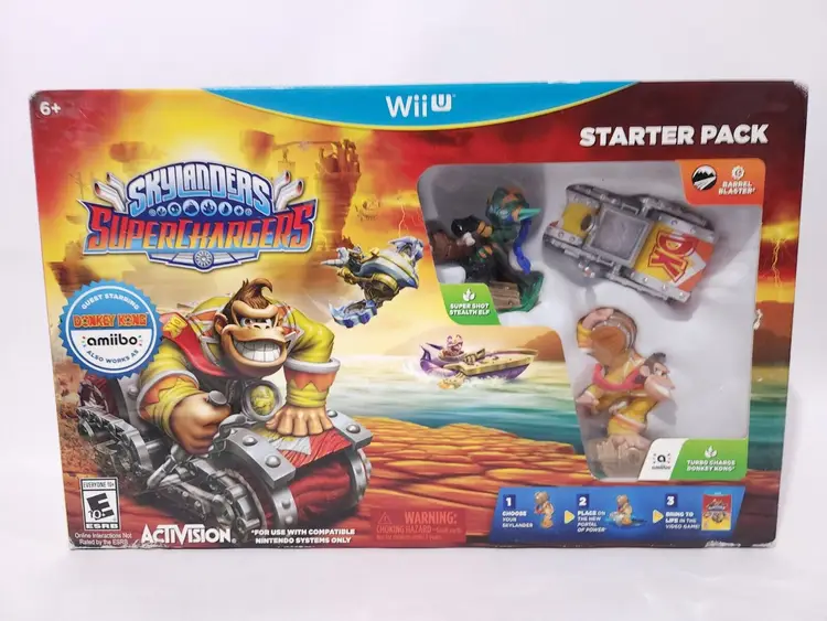 Skylanders Superchargers Starter Pack Nintendo Wii U Donkey Kong Skylan Box Wear