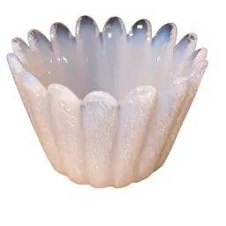 Pair Of Pink Opalescent Glass Bowl/Candle Votive 4” UV GLOW