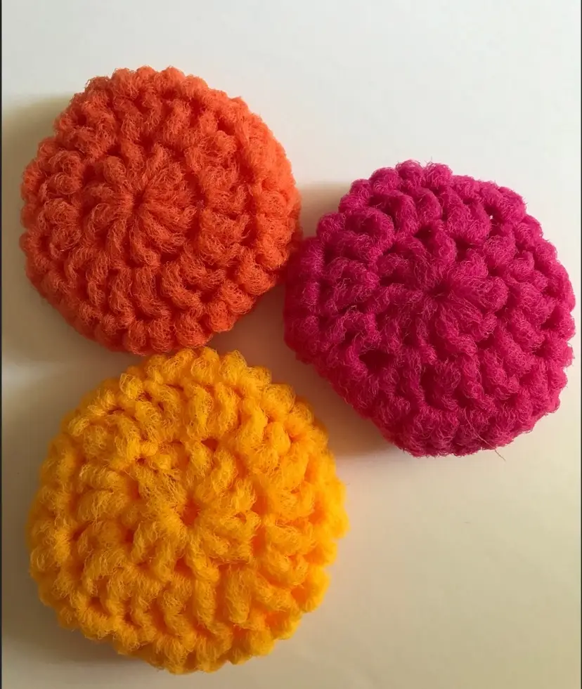 Handmade Set Of 3 Kitchen Scrubbies