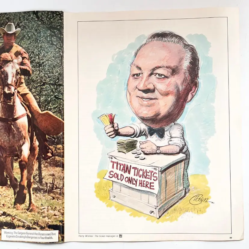 Harry Wismer 1972 Detroit Lions New York Titans Vintage 1970s