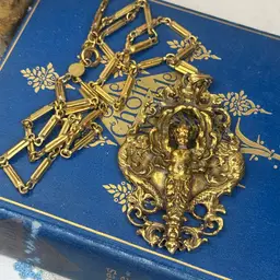 Vintage Accessocraft NYC Cherub Necklace