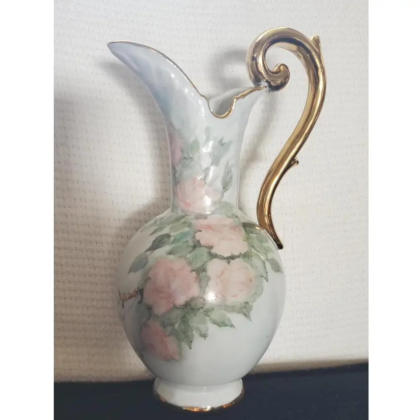 Beautiful Hand Signed. Hand Painted Pitcher-Vase