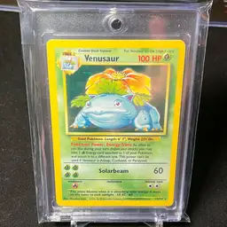 Venusaur Holo #15/102 from the original 1999 Pokémon Base Set.