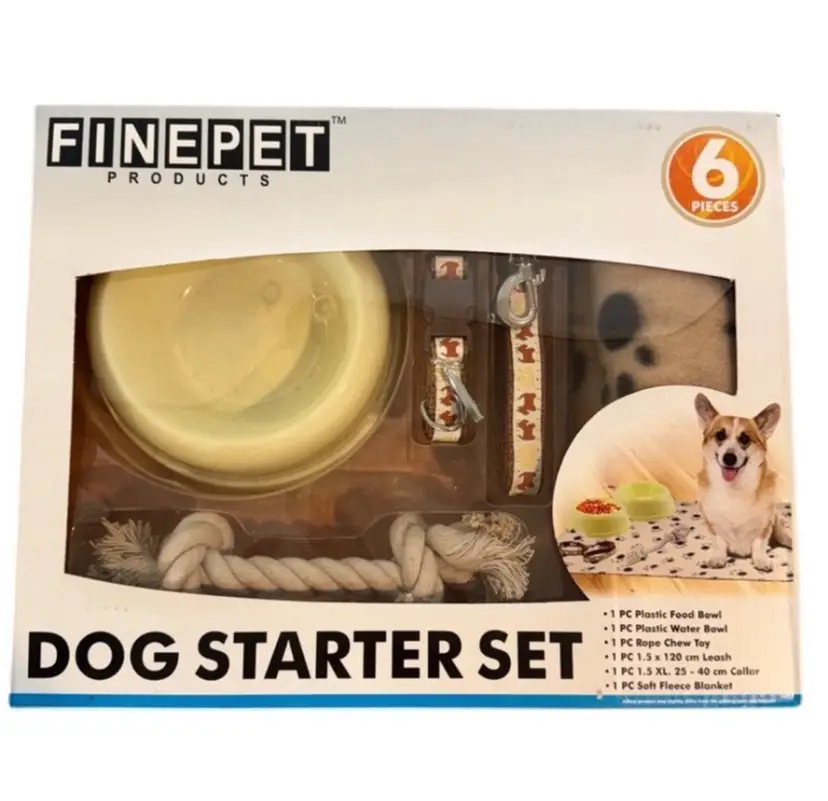 FinePet Dog/Puppy Starter Set Essentials (6pcs) New