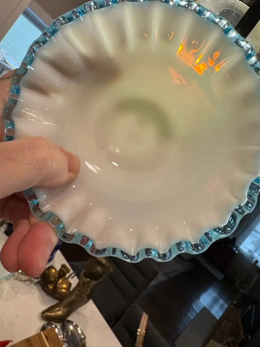 Fenton Aqua Crest Bowl