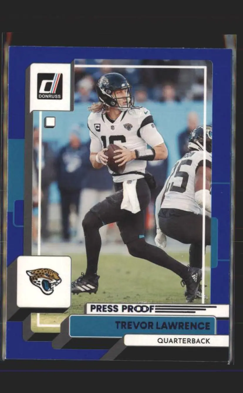 2022 Donruss #61 Trevor Lawrence Blue Press Proof - (139) - Jacksonville Jaguars