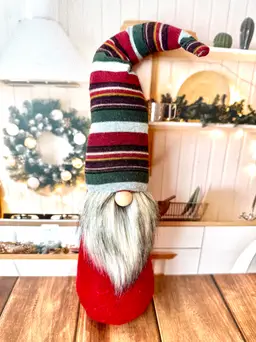Handmade Christmas Gnome With Recycled Sweaters
