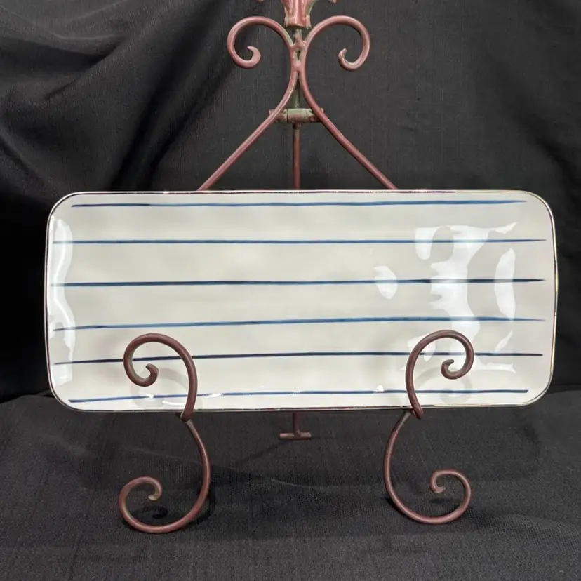 Lenox “Blue Bay” Striped Serving Platter