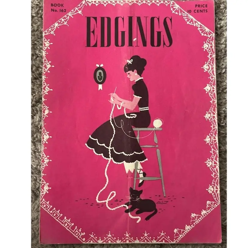 Vintage 1941 EDGINGS Book No. 162 The Spool Cotton Company Knit and Crochet