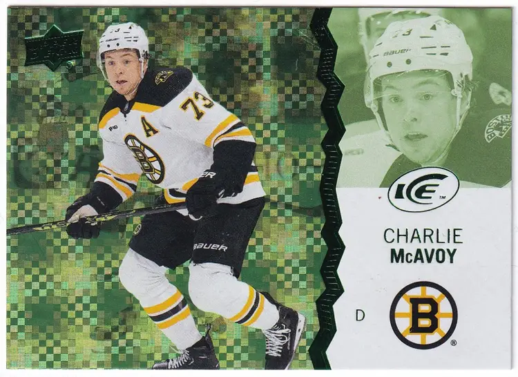 2023-24 Upper Deck Ice Green #46 Charlie McAvoy Boston Bruins Hockey Card