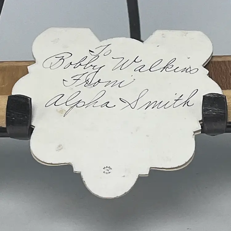 Antique 1900s Victorian Valentine Card - Die Cut German Lace Heart Baby and Duck Poem