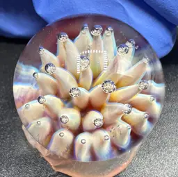 Contemporary Art Glass Air Trap Implosion Marble .83”