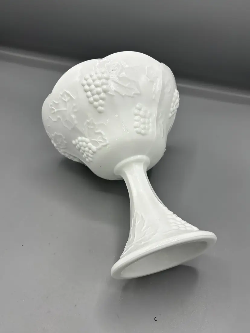 Milk glass Pedestal Compote