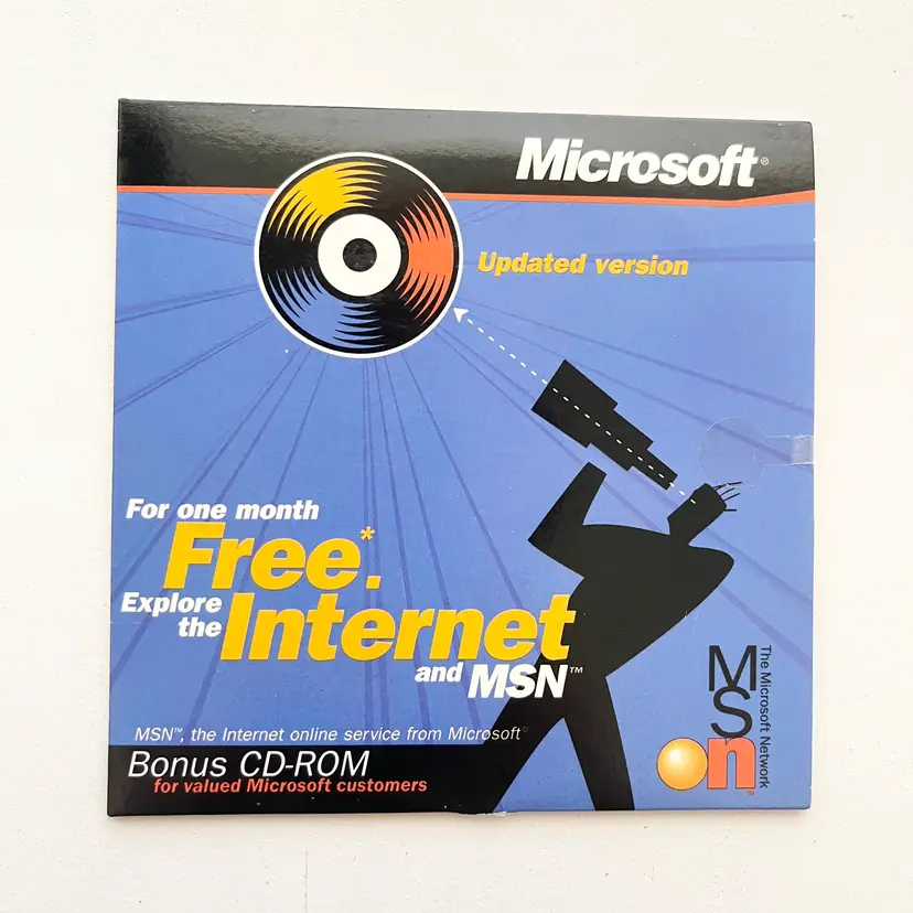 The Microsoft Network MSN CD Web Service for Windows 95 Internet Explorer 1990s
