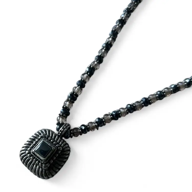 Beaded And Stone Necklace - Untested