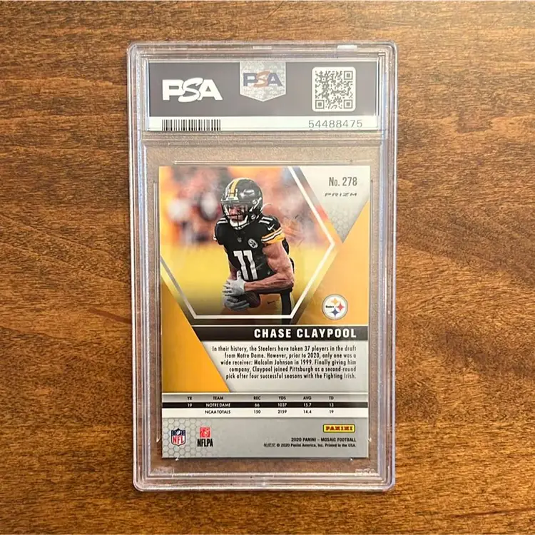 2020 Panini Mosaic Chase Claypool Silver Prizm NFL Debut Rookie Card RC #278 Graded PSA 10 Gem Mint