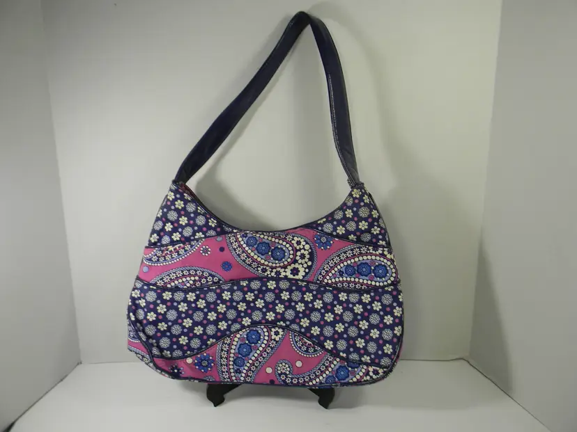 Vera Bradley Hobo Shoulder Bag/Purse Boysenberry pattern-Pink and Purple paisley floral design