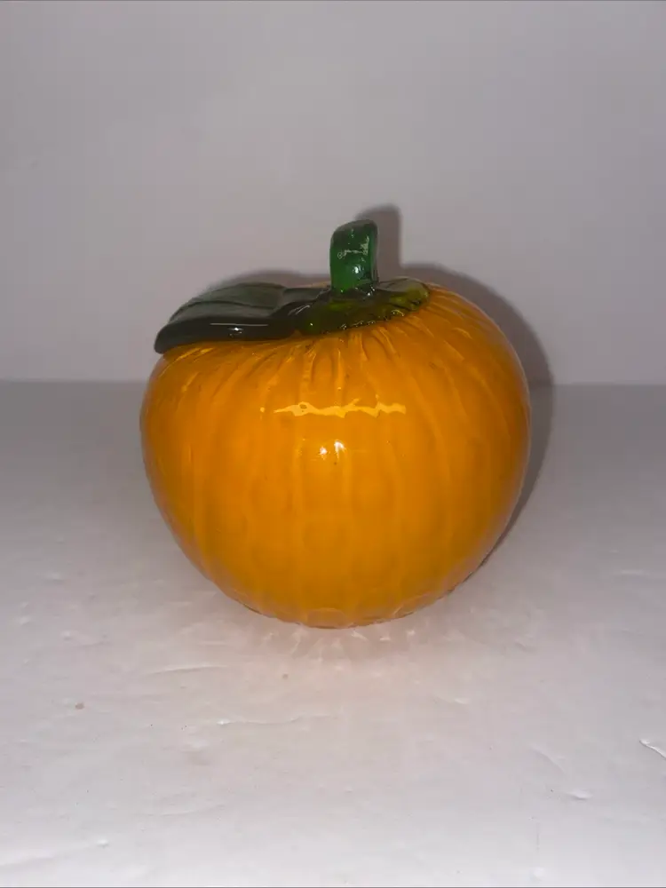 Vintage Murano Style Art Glass Fruit Set Of 3