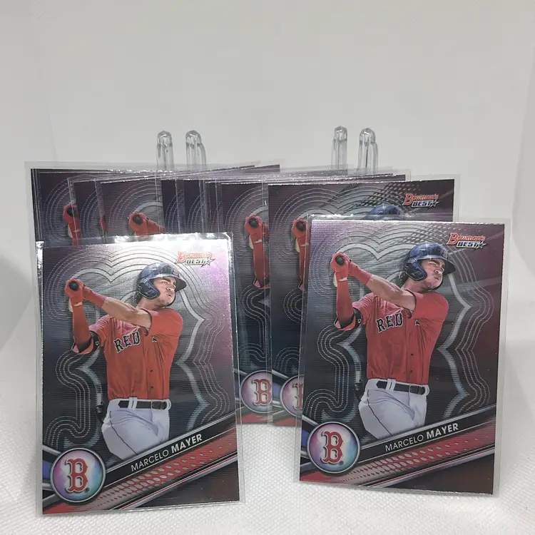 (13) Marcelo Mayer 2022 Bowman's Best  Boston Red Sox  Card LOT