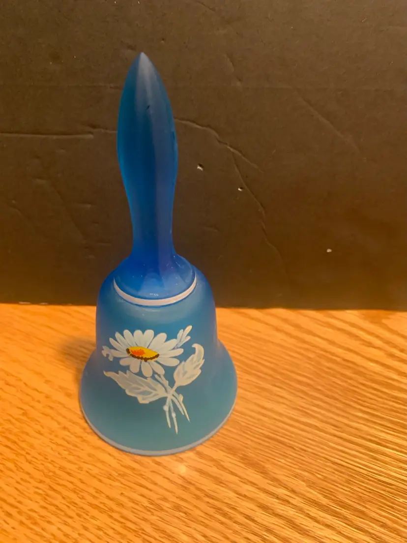 Westmoreland Blue Stain Hand Painted Bell