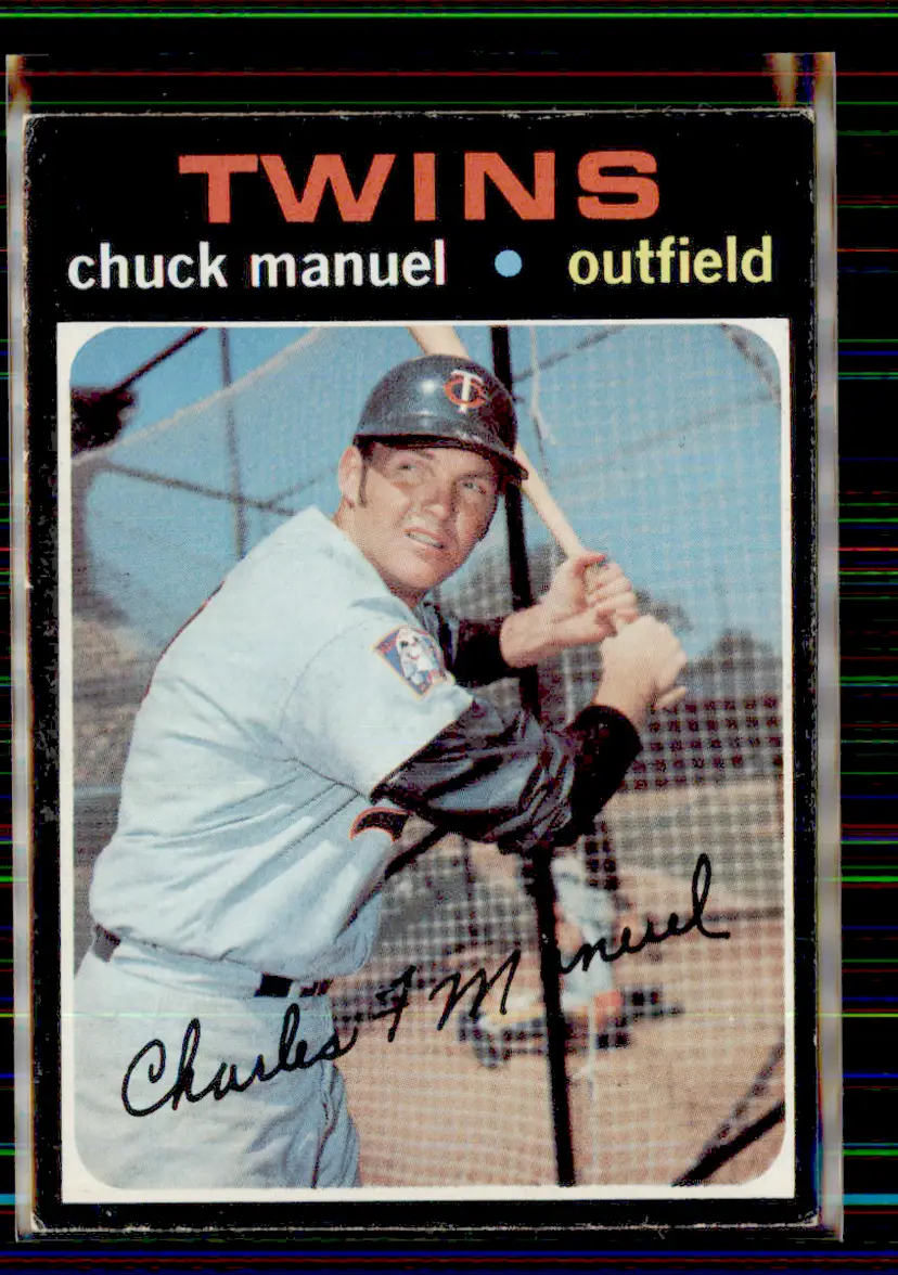 Chuck Manuel 1971 Topps #744 - Minnesota Twins - (pk8-553)