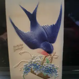 Vintage Blue Bird Card