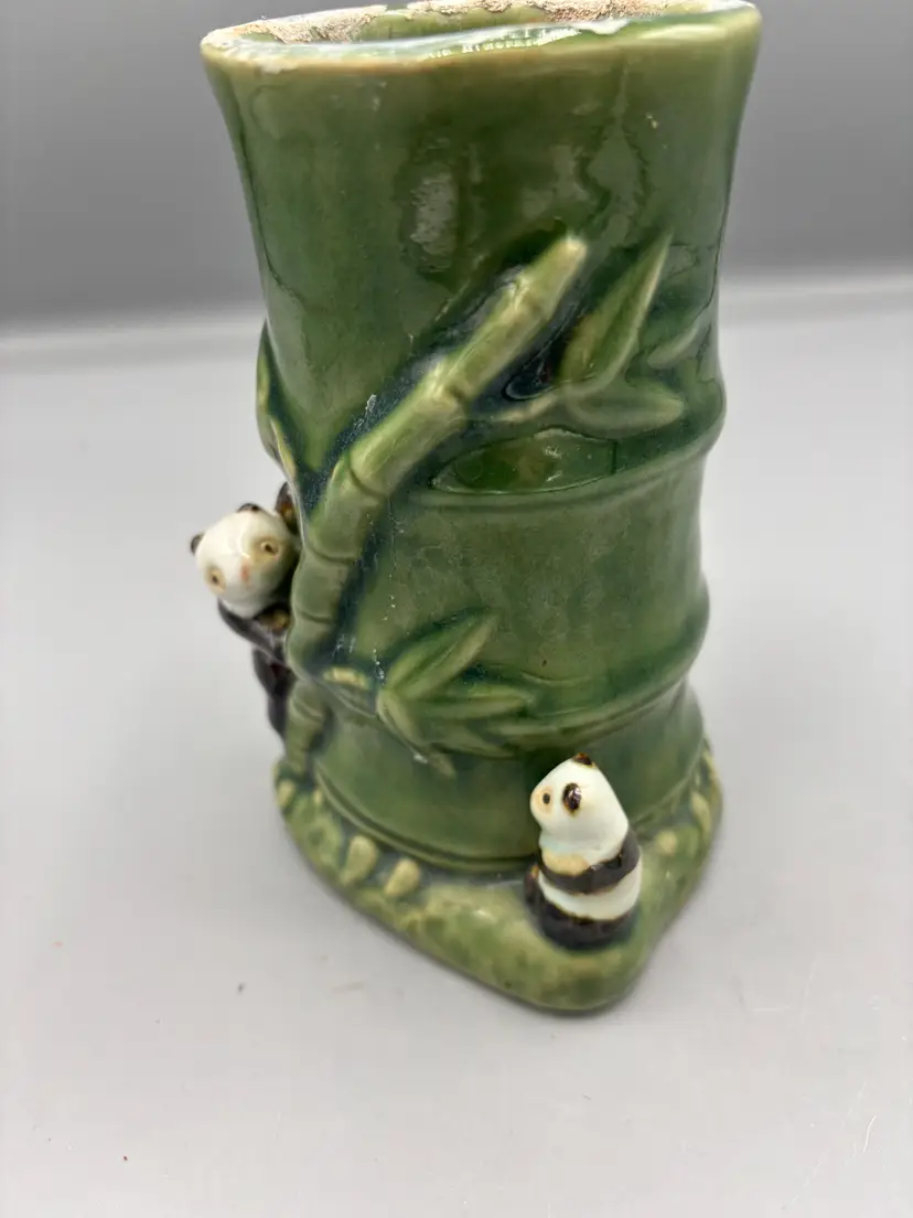 Green Bamboo vase